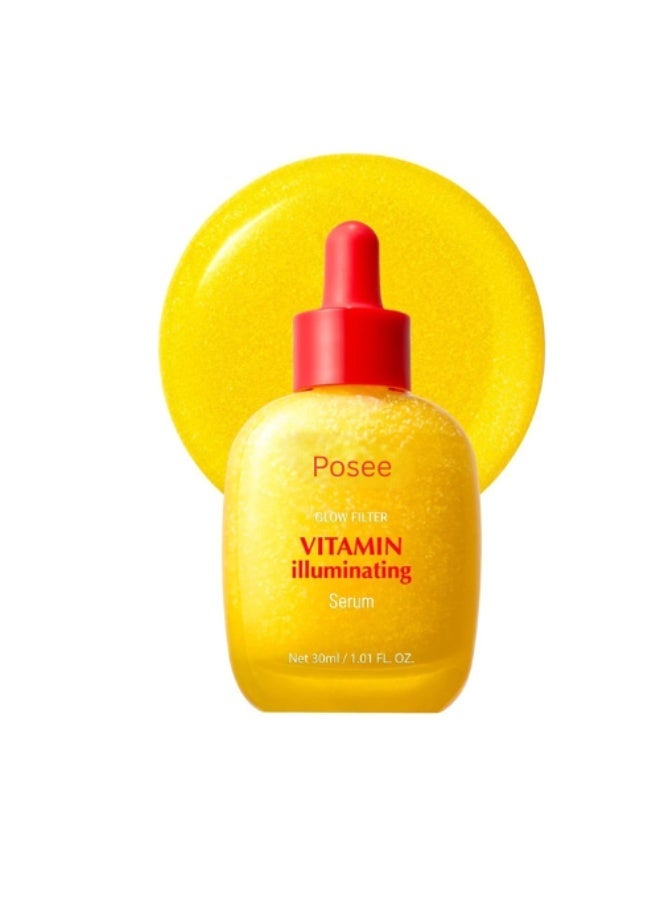 Posee Vitamin Illuminating Serum – Brightening Vitamin C Serum with Niacinamide | Strengthens skin barrier | Hydrates using Ceramide and Hyaluronic Acid, 1.01oz / 30ml - Image 1